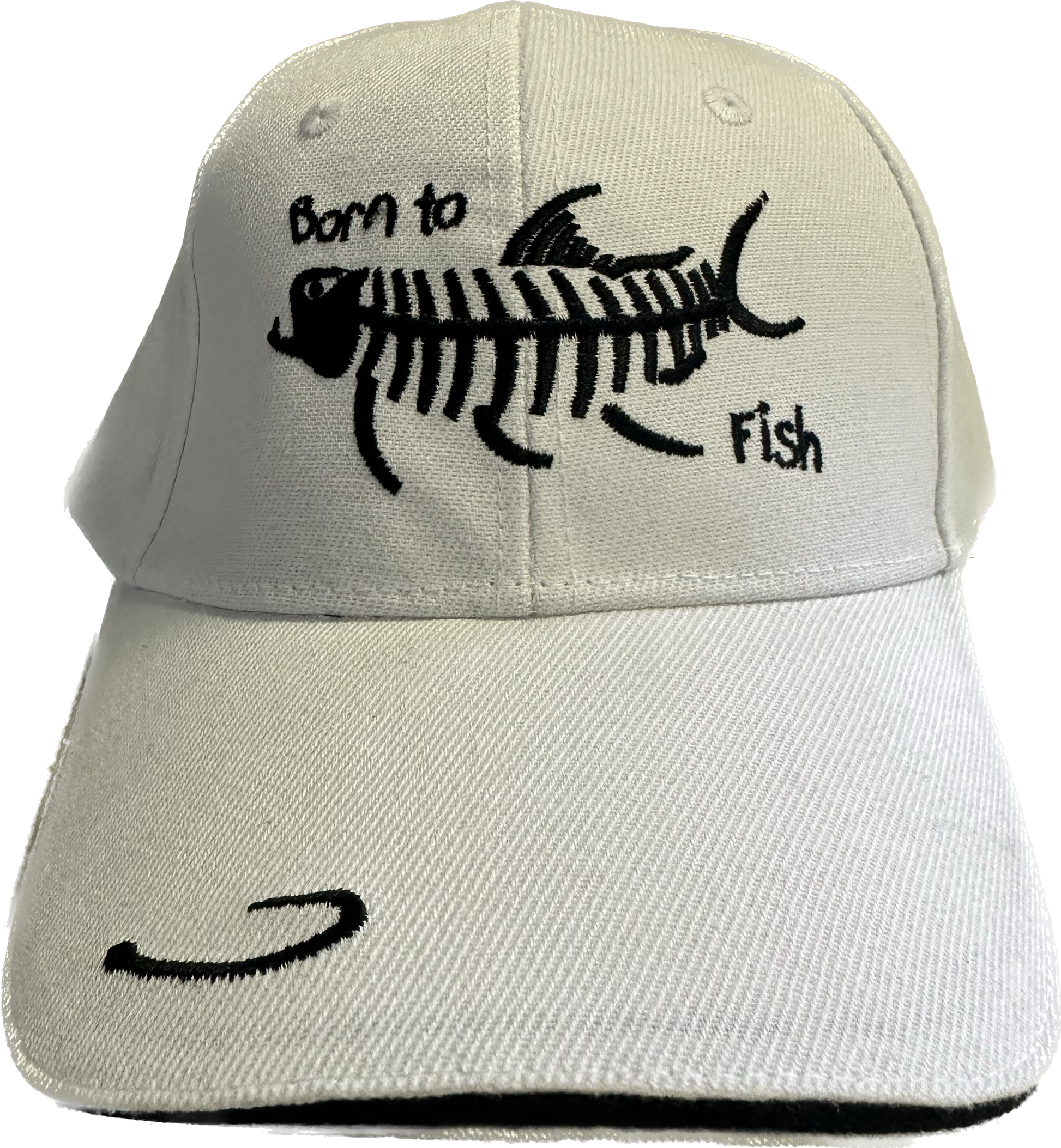 White Born To Fish Hat
