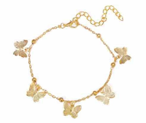 Gold Butterfly Anklet