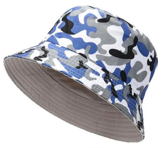 Blue Camo Bucket Hat