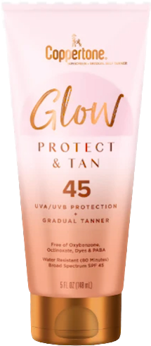 Coppertone Glow Protect and Tan Sunscreen Lotion