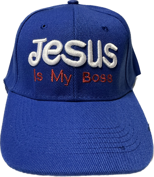 Blue Jesus Is My Boss Hat