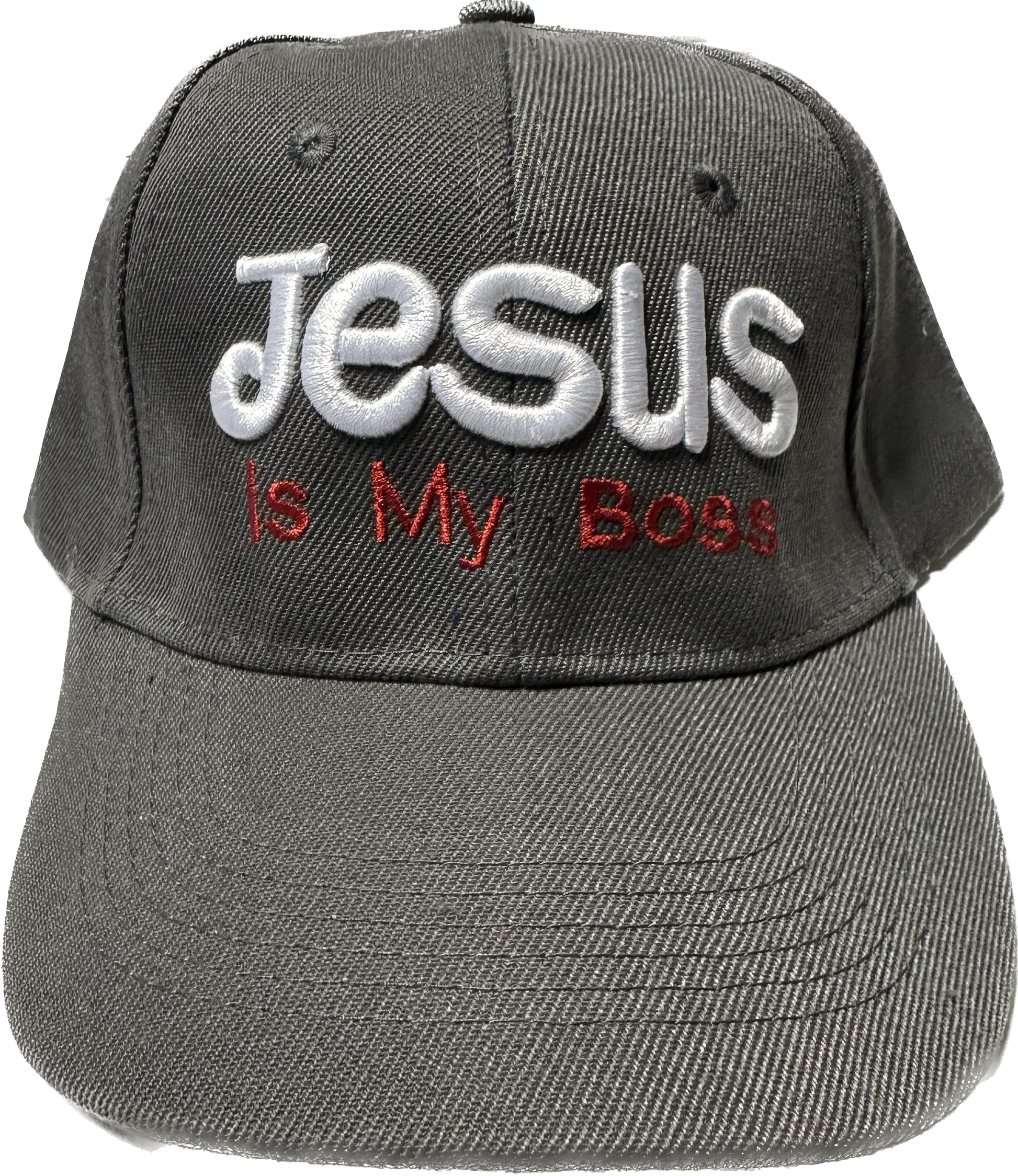Dark Gray Jesus Is My Boss Hat