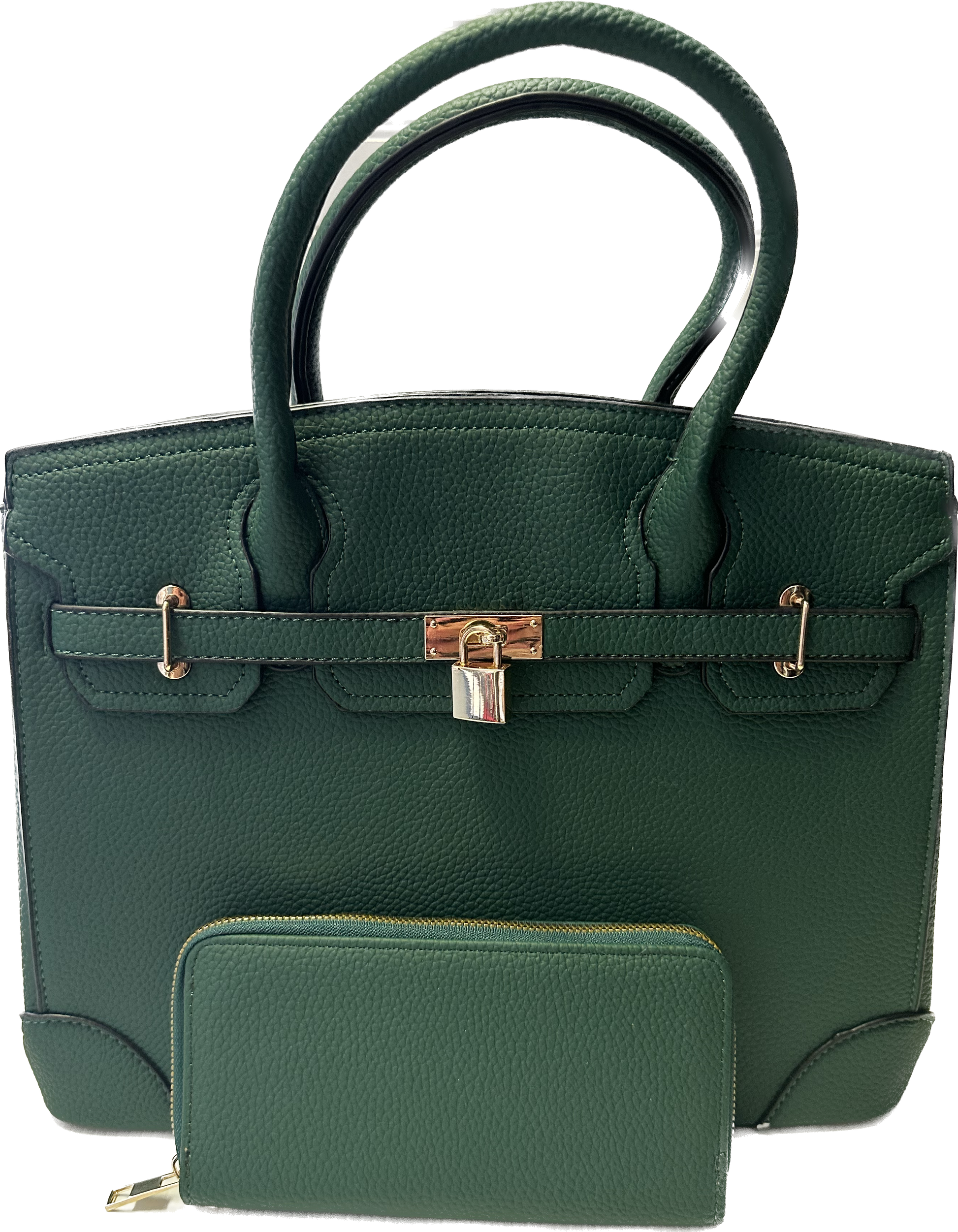 Green Handbag & Wallet Set