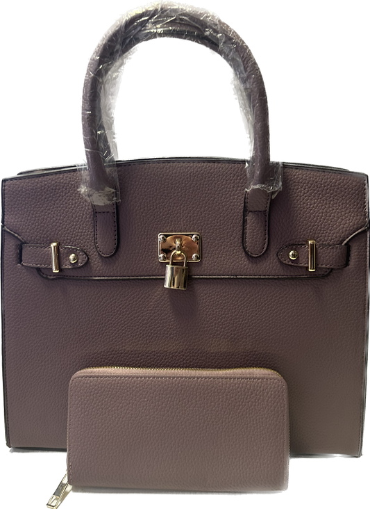 Lavender Handbag & Wallet Set