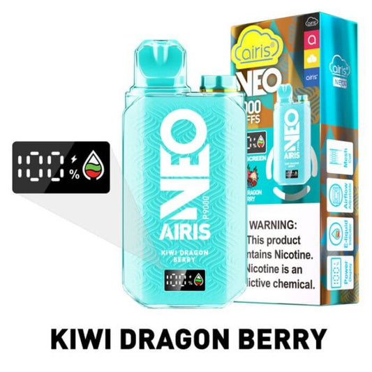 Kiwi Dragon Berry Airis Tech 9000 Puff Disposable Vape