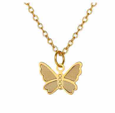 1 Dozen Gold Butterfly Necklaces