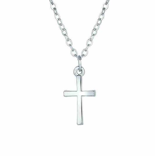 1 Dozen Silver Cross Necklaces