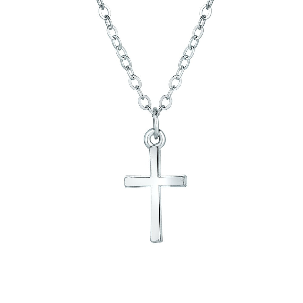 1 Dozen Silver Cross Necklace