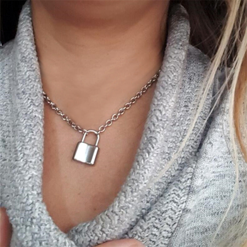 1 Dozen Silver Lock Necklace
