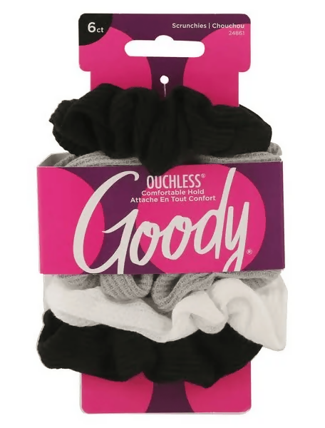 Goody Ouchless Scrunchies 6 different colored pieces