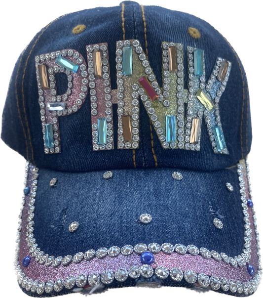 Denim Pink Hat