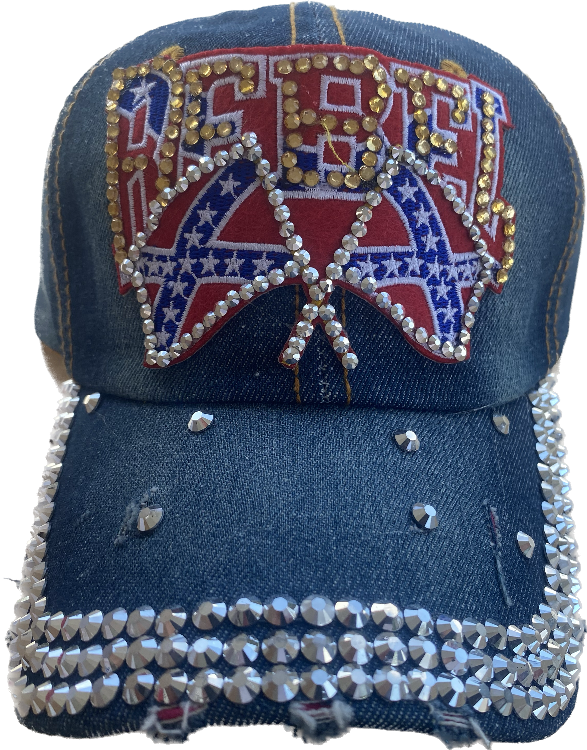 Denim Rebel Rhinestone Hat