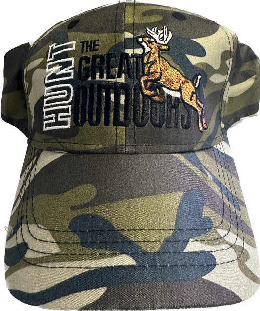Green Camo Hunt The Great Outdoors Hat