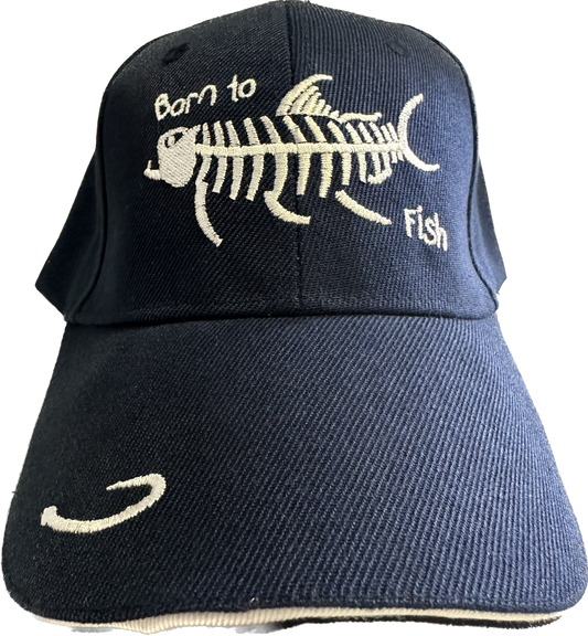 Sombrero gris nacido para pescar