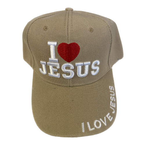 Tan I Love Jesus Hat