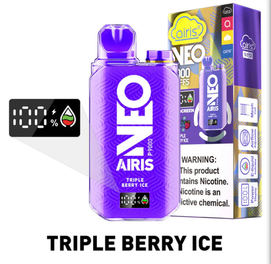 Triple Berry Ice Airis Tech 9000 Puff Disposable Vape