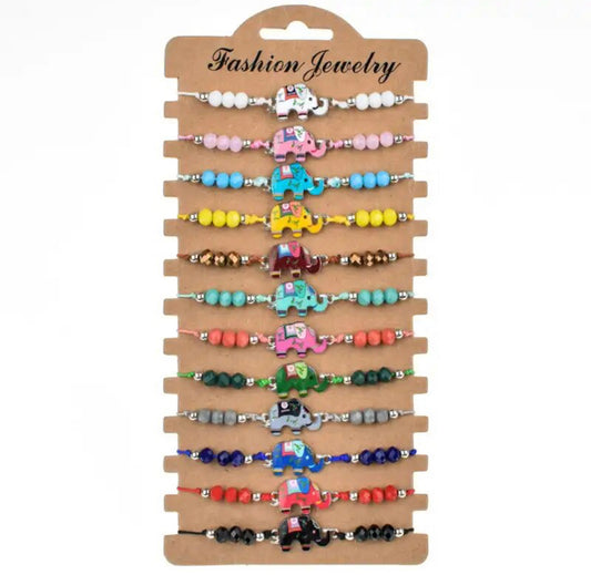 1 Dozen Elephant Bracelets