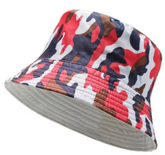Red Camo Bucket Hat – Bold, Stylish, and Versatile