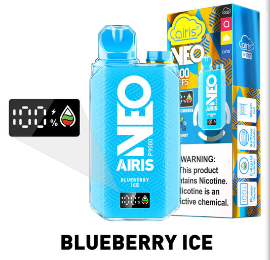 Blueberry Ice Airis Tech 9000 Puff Disposable Vape