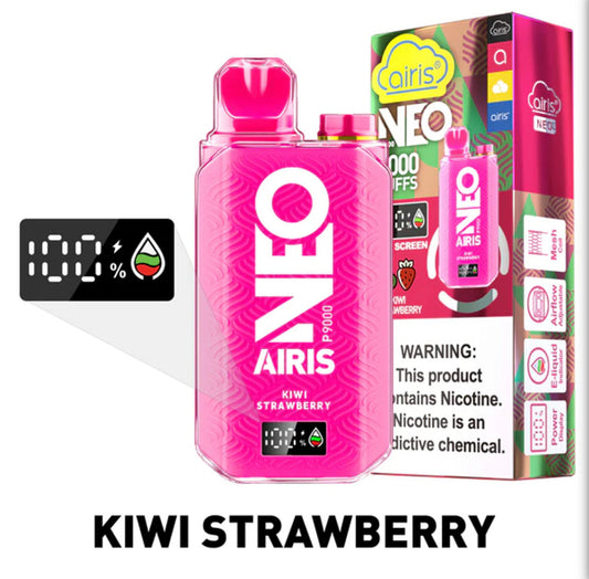 Kiwi Strawberry Airis Tech 9000 Puff Disposable Vape