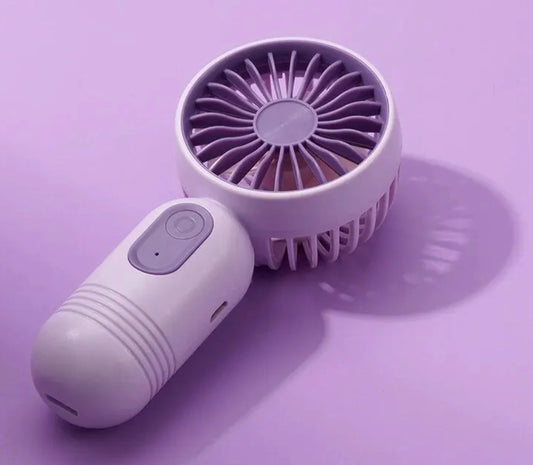 Purple Handheld Mini Fan - USB