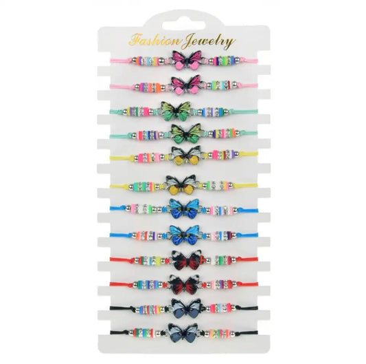 1 Dozen Butterfly Bracelets