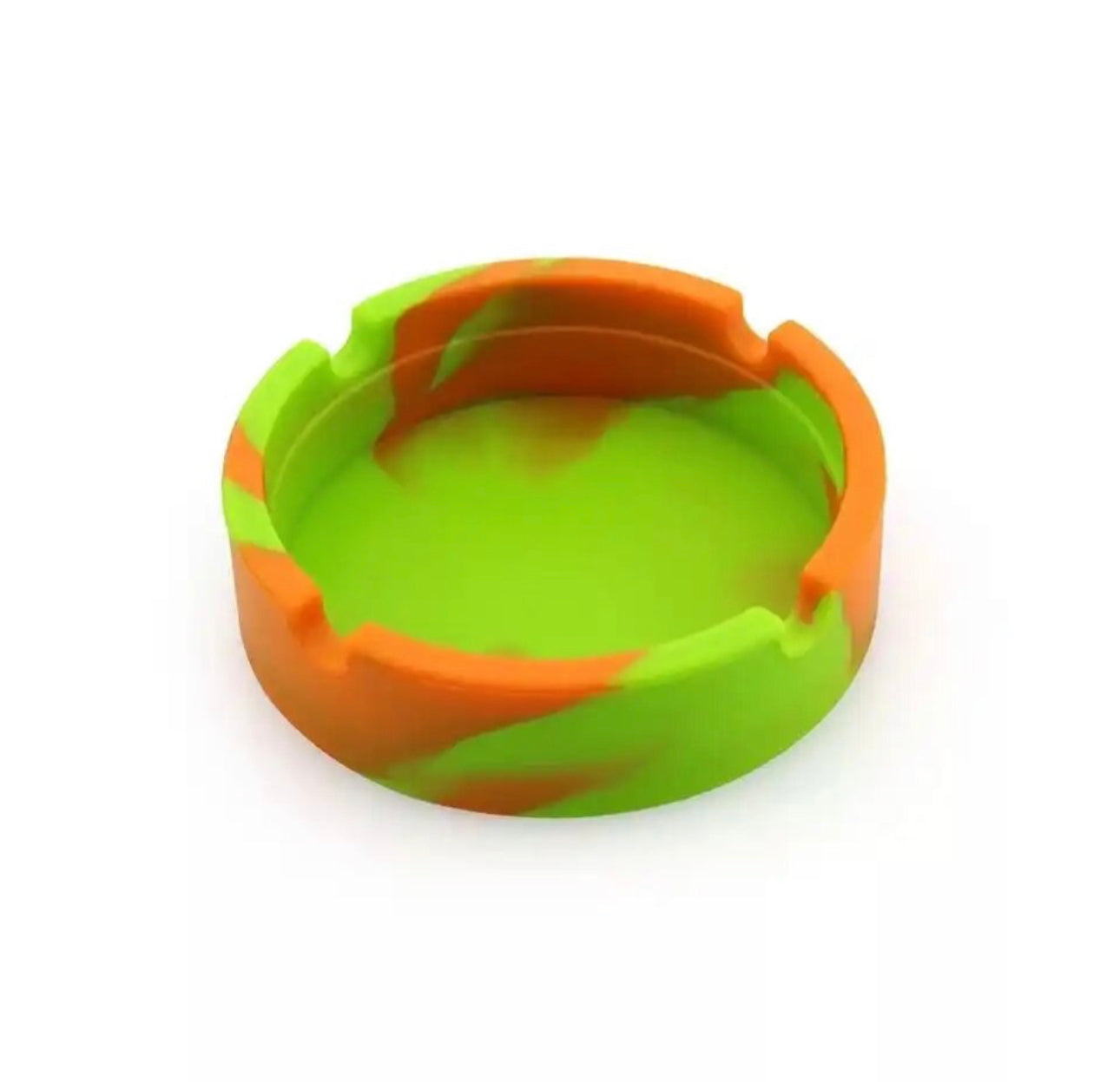 绿色/橙色橡胶烟灰缸