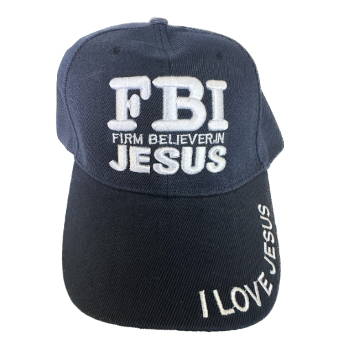 Blue FBI Jesus Hat