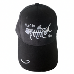 黑色 Born To Fish 帽子