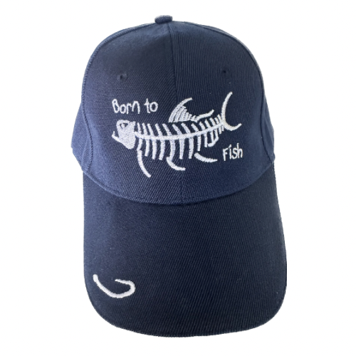 Blue Born To Fish Hat