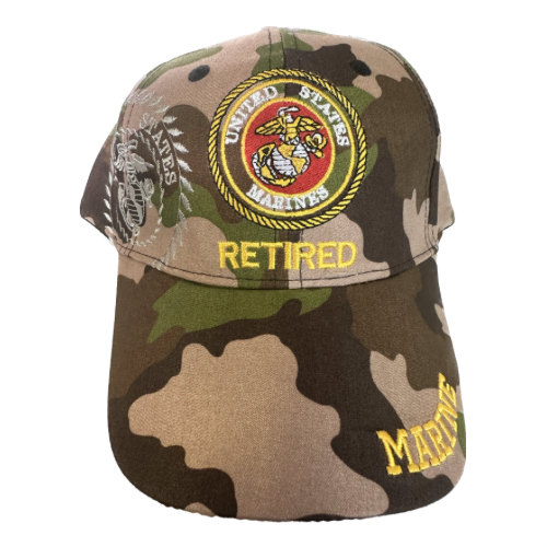 Gorra de camuflaje retirada