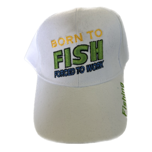 White Born To Fish Hat