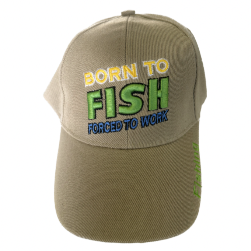 Tan Born To Fish Hat