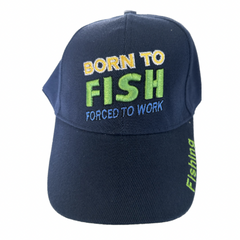 蓝色 Born To Fish 帽子