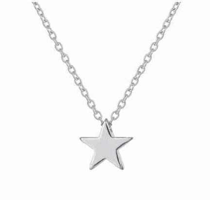 1 docena de collar de estrellas de plata