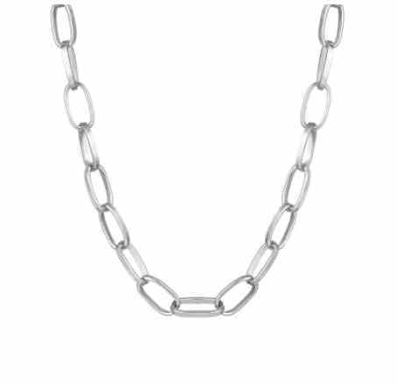 1 docena de collar de cadena de plata