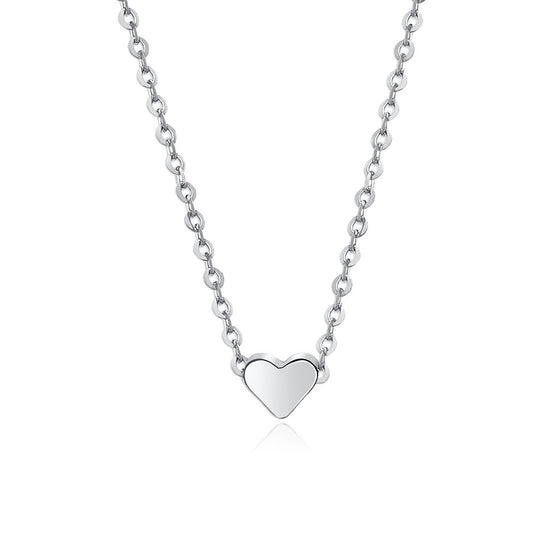 1 docena de collar de corazón de plata