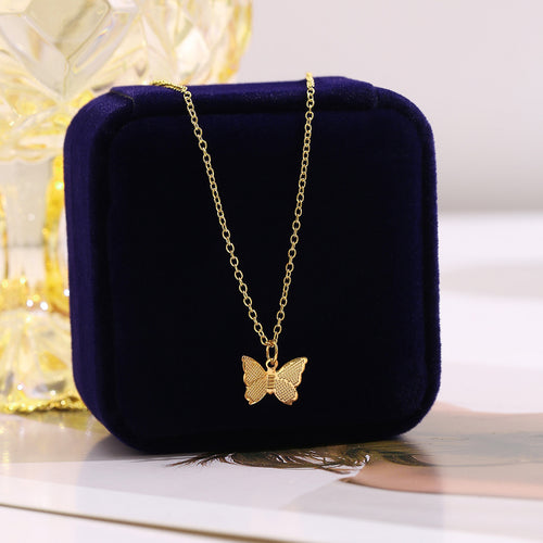 1 Dozen Gold Butterfly Necklace