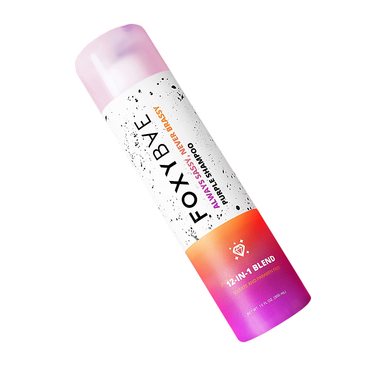 FoxyBae Always Sassy Never Brassy Purple Shampoo Mezcla 12 en 1 Champú nutritivo para el cabello