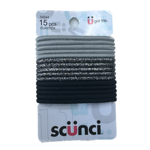 Scunci Elastics, 15 pc of Mixed Colors