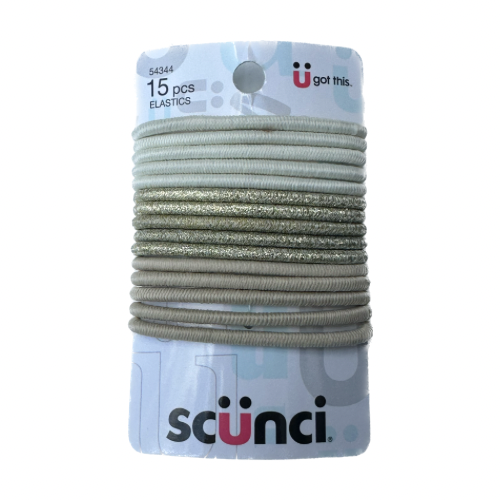 Scunci Elastics, 15 pc of Mixed Colors