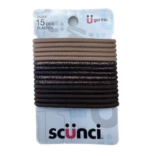 Scunci Elastics, 15 pc of Mixed Colors