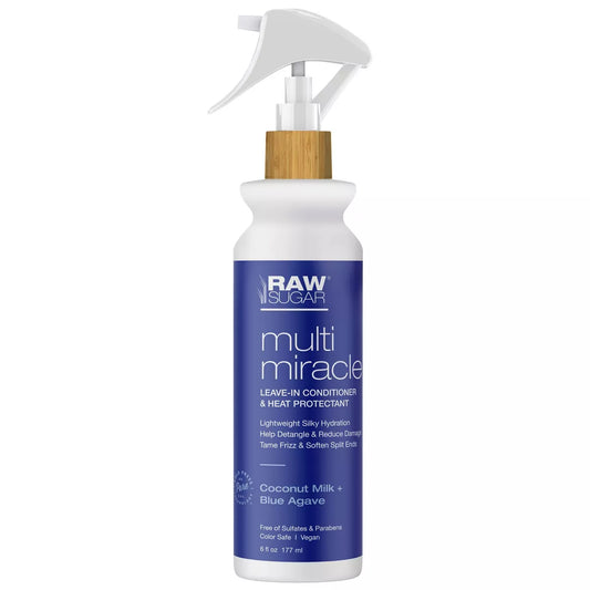 Raw Sugar | Multi-Miracle Leave-in Heat Protectant & Conditioner - 6 fl oz