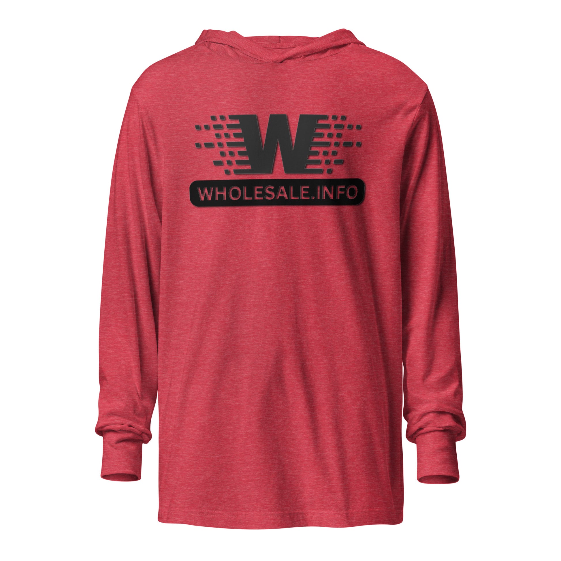 Wholesale.Info | Red Hooded Long-Sleeve Tee