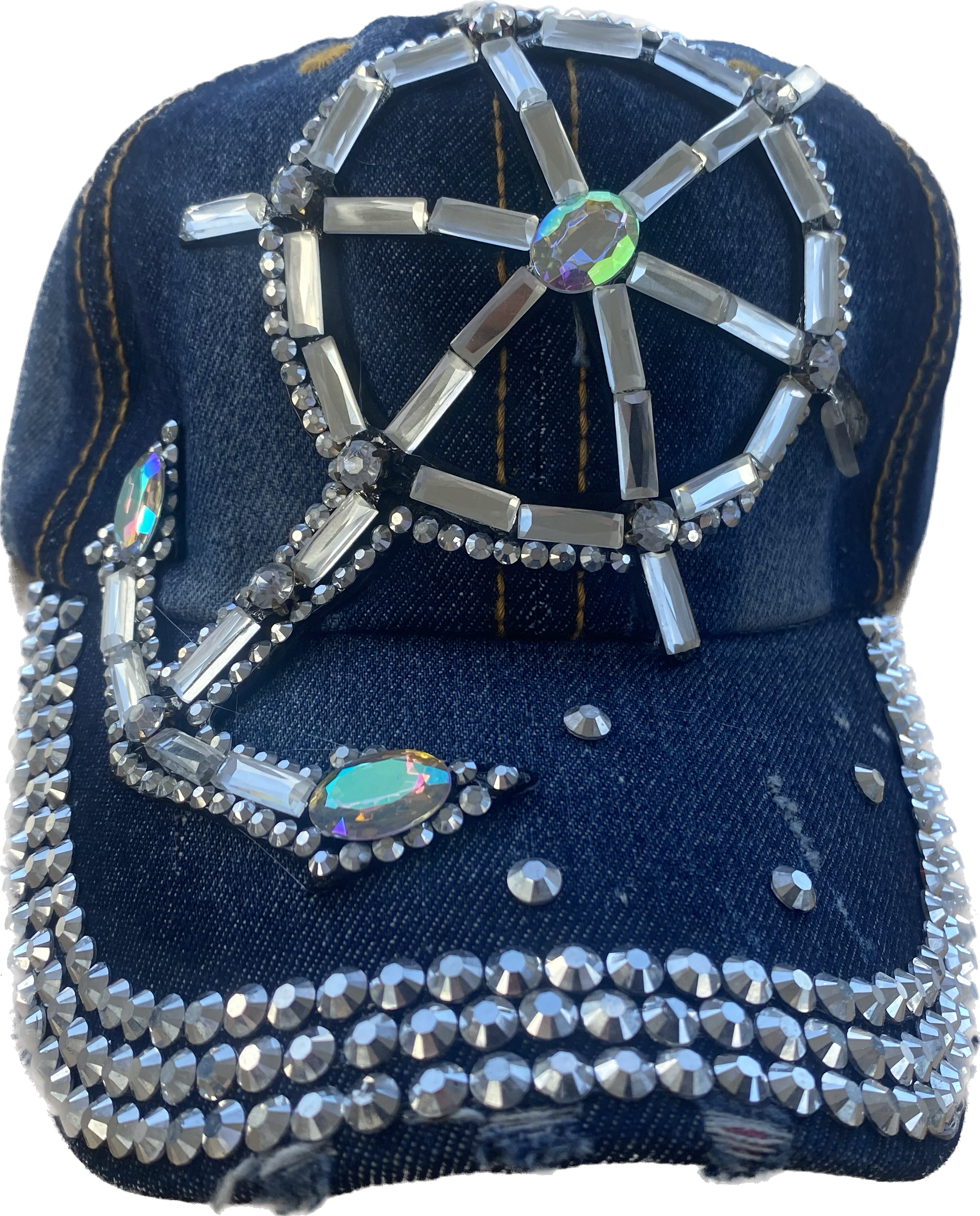 Blue Rhinestone Sailor Hat