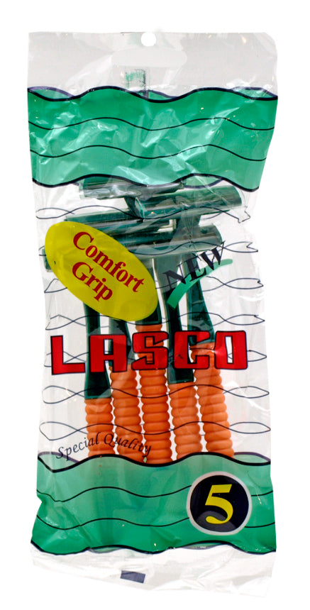 5 - pk. Lasco Comfort Grip Twin Blade Men's Disposable Razors